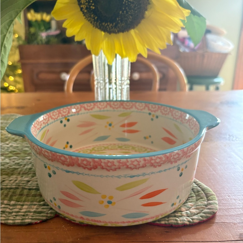 Temp-tations Old World Confetti Bright Color Casserole Dish Baking Dish 1 1/2 qt